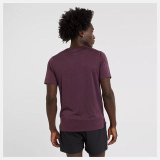 New Balance Mens Athletics T Shirt | Plum Brown