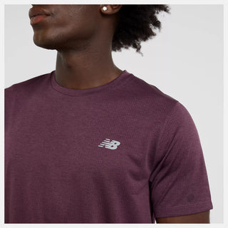 New Balance Mens Athletics T Shirt | Plum Brown