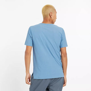 New Balance Mens Athletics Jacquard Tee | Heron Blue