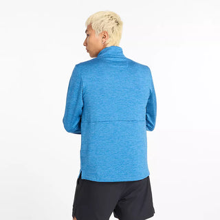 New Balance Mens Athletics Heat Grid 1/2 Zip | Heron Blue