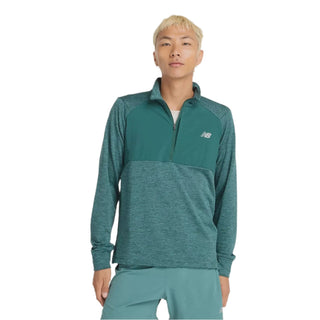 New Balance Mens Athletics Heat Grid 1/2 Zip | New Spruce