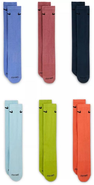 Nike Everyday Plus Cushioned Crew 6 Pack | Multi Colour