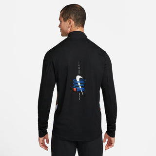 Nike Mens A.I.R Hola Lou Running Half Zip Black Phantom