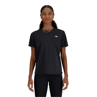 New Balance Womens Athletics Tee | Black Heather