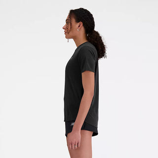 New Balance Womens Athletics Tee | Black Heather