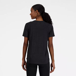 New Balance Womens Athletics Tee | Black Heather