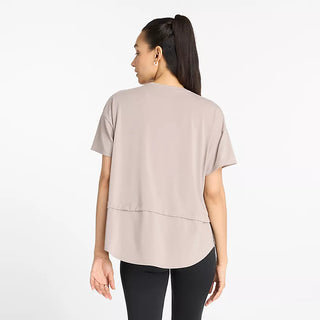 New Balance Womens Drapey Jersey | Light Mushroom