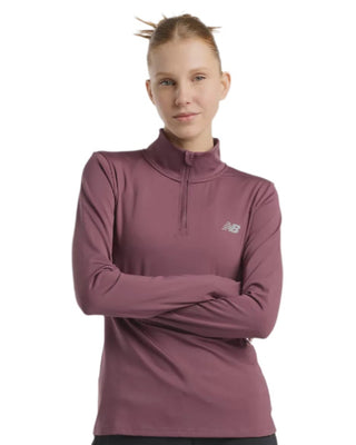 New Balance Script Quarter Zip | Faded Plum