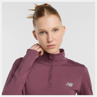 New Balance Script Quarter Zip | Faded Plum