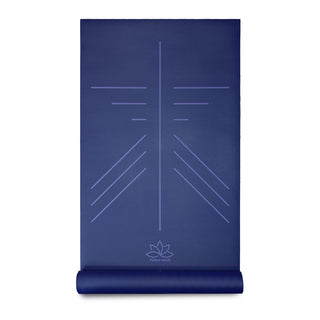 Fitness Mad SureGrip Eco Alignment Yoga Mat (4mm) | Blue