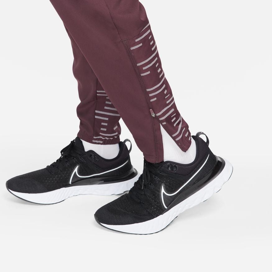 NIKE MENS DRI FIT RUN DIVISION CHALLENGER WOVEN PANTS BURGUNDY CRUSH REFLECTIVE SILVER